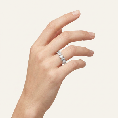 2.2CT Oval Cut Lab Grown Diamond Eternity Band Ring