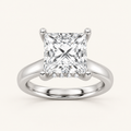 4CT Princess Cut Lab Grown Diamond Solitaire Ring