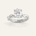 1CT Oval Cut Lab Grown Diamond Solitaire Ring