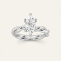 1.5CT Marquise Cut Lab Grown Diamond Solitaire Ring