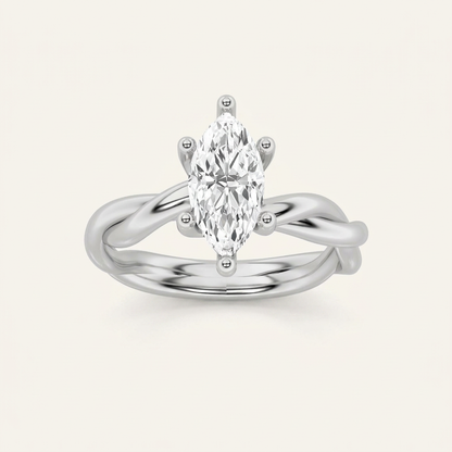 1.5CT Marquise Cut Lab Grown Diamond Solitaire Ring