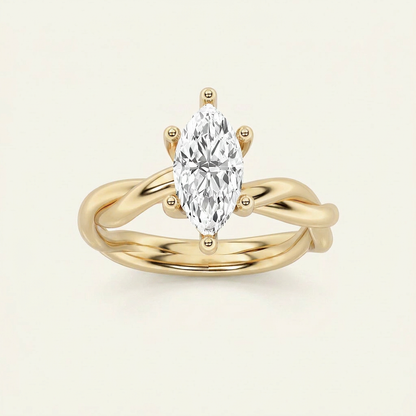 1.5CT Marquise Cut Lab Grown Diamond Solitaire Ring