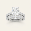 6.00CT Cushion Cut Lab Grown Diamond Bridal Set