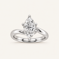 2CT Marquise Cut Lab Grown Diamond Solitaire Rings