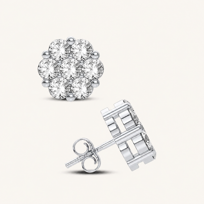 2.00CT Round Cut Lab Grown Diamond Earrings