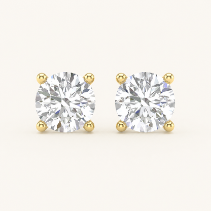 1.00CT Round Cut Lab Grown Diamond Earring