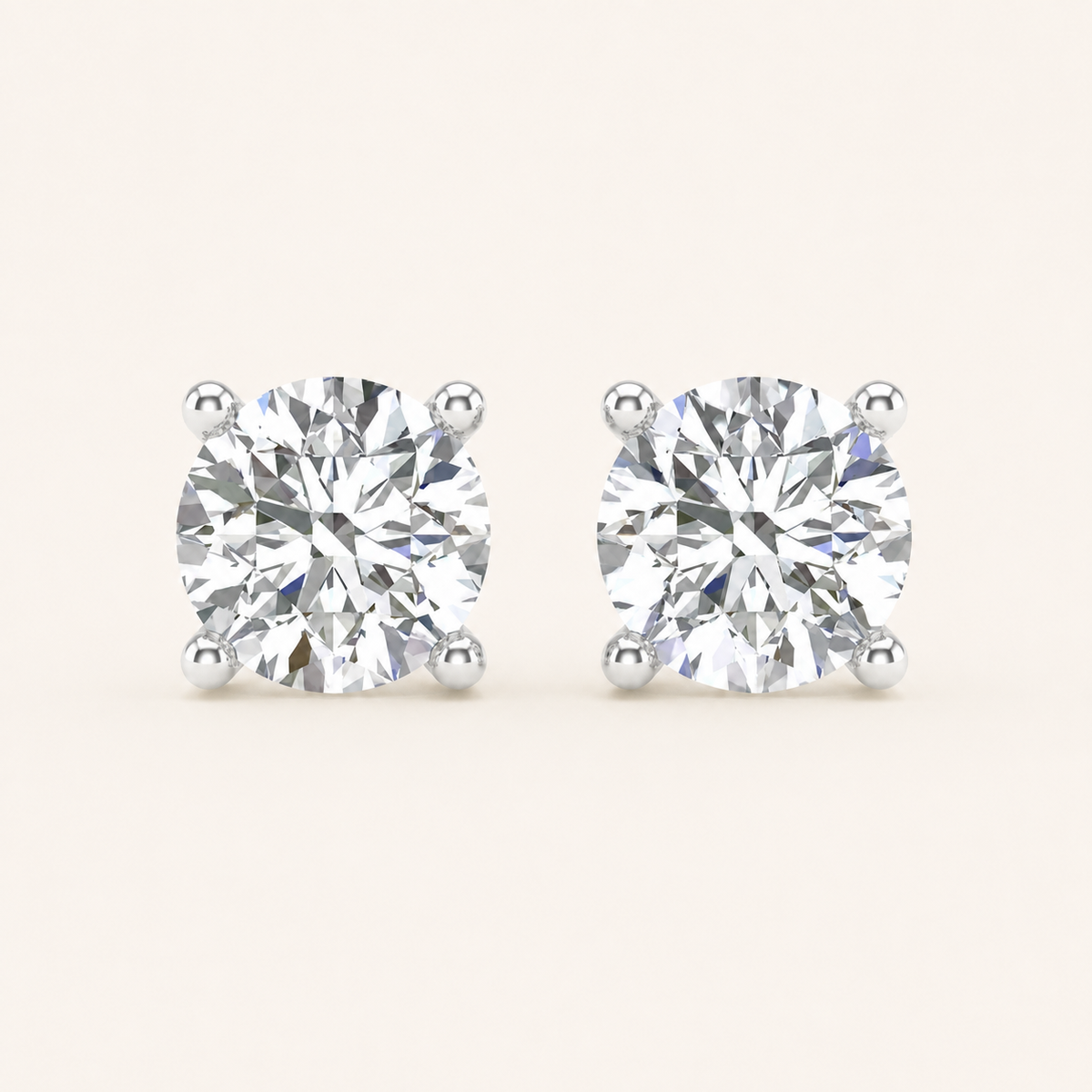1.50CT Round Cut Lab Grown Diamond Earring