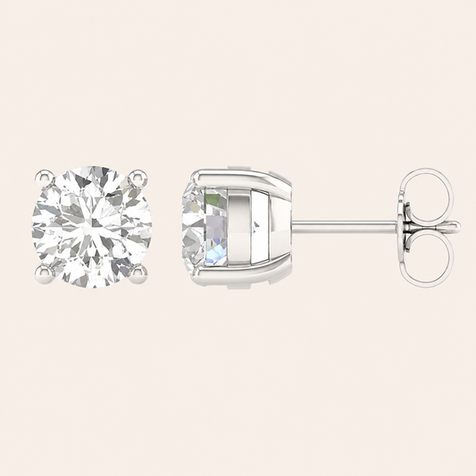 1.00CT Round Cut Lab Grown Diamond Earring