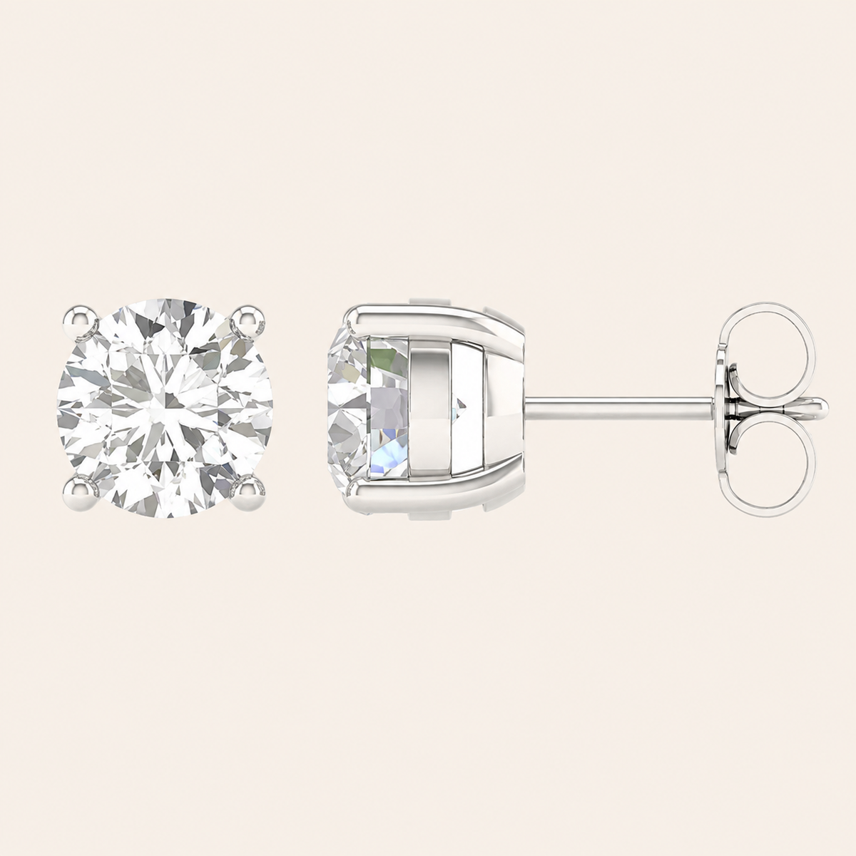 0.50CT Round Cut Lab Grown Diamond Earring