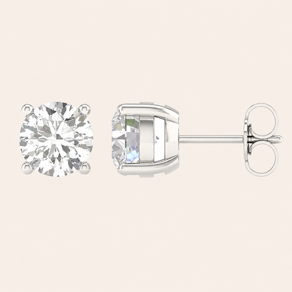 4.00CT Round Cut Lab Grown Diamond Earring