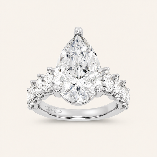 14K 9.00CT Certified Lab Grown Engagement Ring