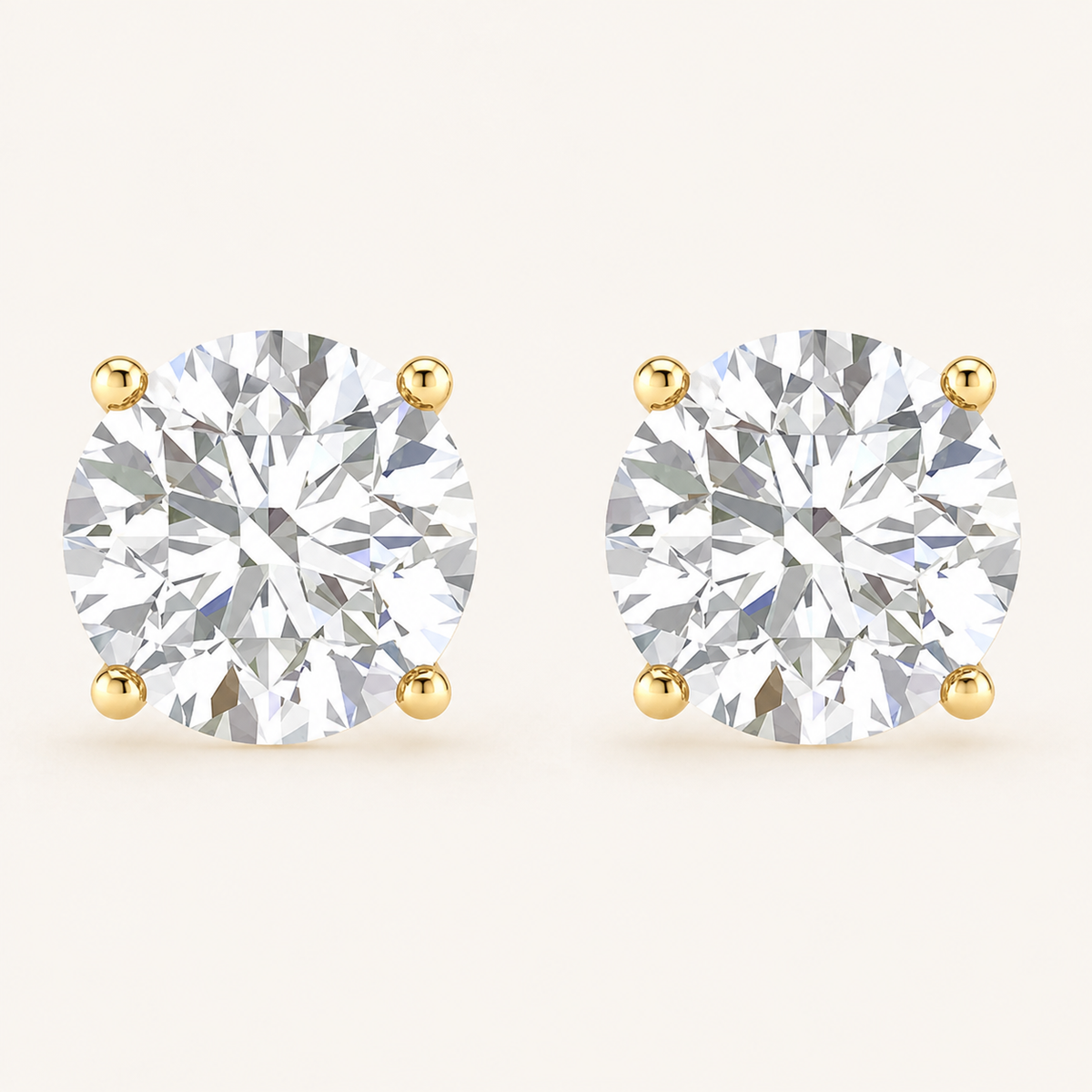 2.00CT Round Cut Lab Grown Diamond Earring