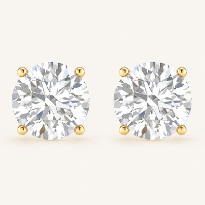 3.00CT Round Cut Lab Grown Diamond Earring