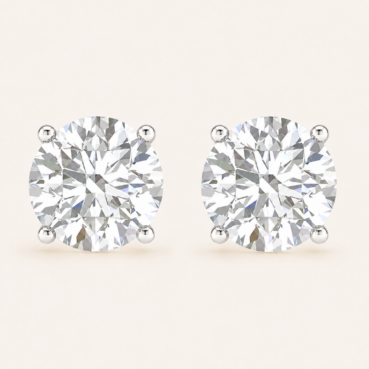 2.00CT Round Cut Lab Grown Diamond Earring