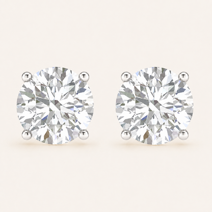 2.00CT Round Cut Lab Grown Diamond Earring