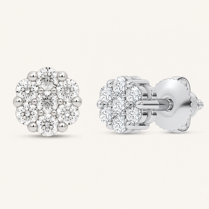 0.15CT Round Cut Lab Grown Diamond Earrings