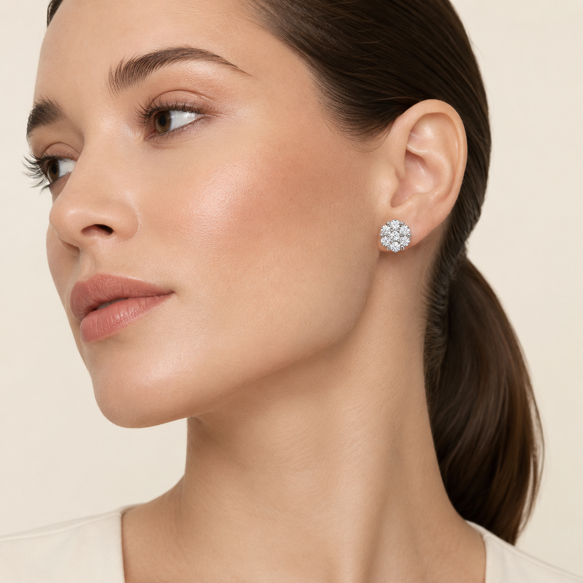 0.15CT Round Cut Lab Grown Diamond Earrings