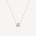 1CT Round Cut Lab Grown Diamond Pendant Necklace