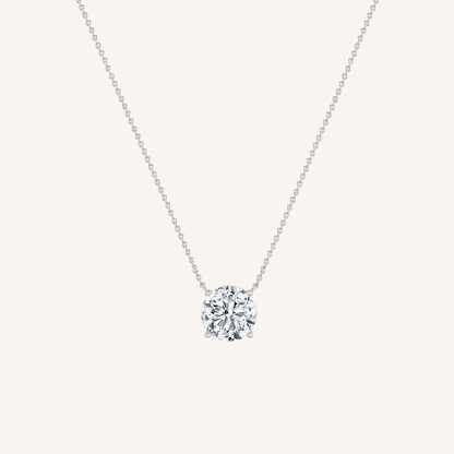 1CT Round Cut Lab Grown Diamond Pendant Necklace