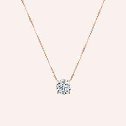 0.5CT Round Cut Lab Grown Diamond Necklace Pendant