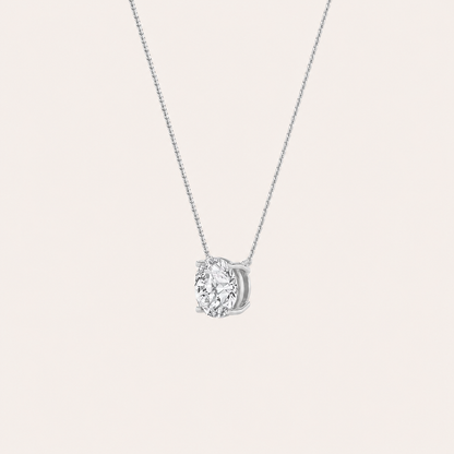 0.25CT Round Cut Lab Grown Diamond Solitaire Necklace Pendant