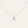2CT Round Cut Lab Grown Diamond Strata Chic Collection Necklace Pendant