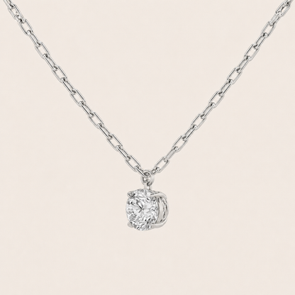 2CT Round Cut Lab Grown Diamond Strata Chic Collection Necklace Pendant