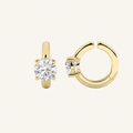 0.50CT Round Cut Lab Grown Diamond Huggie Cuff Earrings