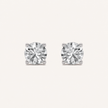 5CT Round Cut Lab Grown Diamond Hidden Halo Stud Earrings