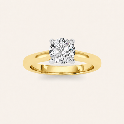 1CT Round Cut Lab Grown Diamond Solitaire Ring