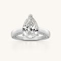1.25 CT Pear Cut Lab Grown Diamond Side Stone Ring