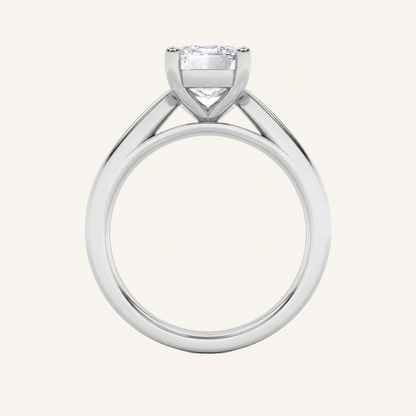 2CT Emerald Cut Lab Grown Diamond Solitaire Ring