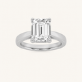 2CT Emerald Cut Lab Grown Diamond Solitaire Ring