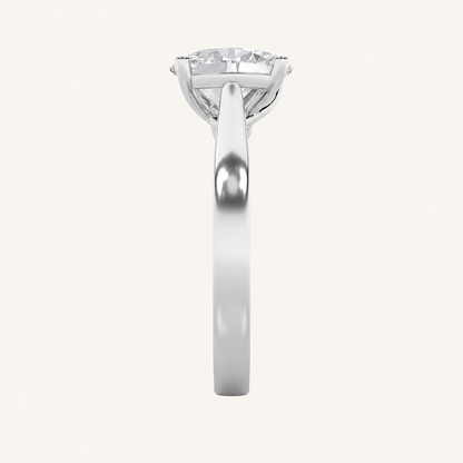 3.00 CT Oval Cut Lab Grown Diamond Solitaire Ring