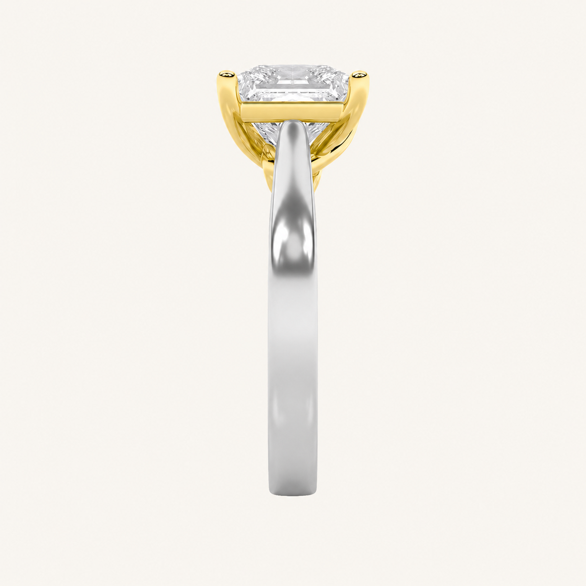 1CT Princess Cut Lab Grown Diamond Solitaire Ring