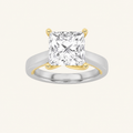 3CT Princess Cut Lab Grown Diamond Solitaire Ring