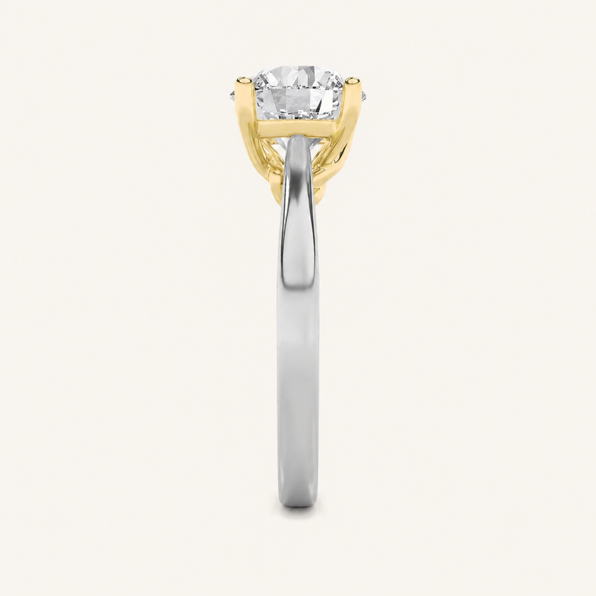 1CT Round Cut Lab Grown Diamond Solitaire Ring