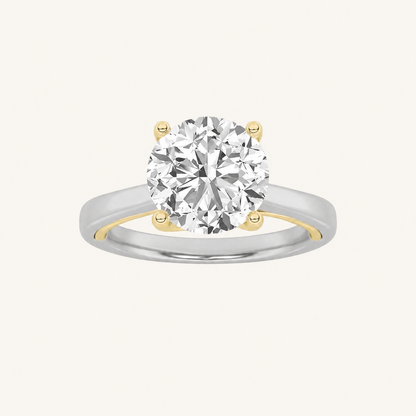 1CT Round Cut Lab Grown Diamond Solitaire Ring