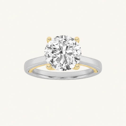 1CT Round Cut Lab Grown Diamond Solitaire Ring