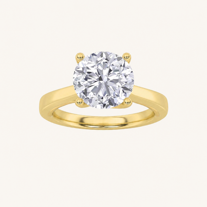 3CT Round Cut Lab Grown Diamond Solitaire Ring