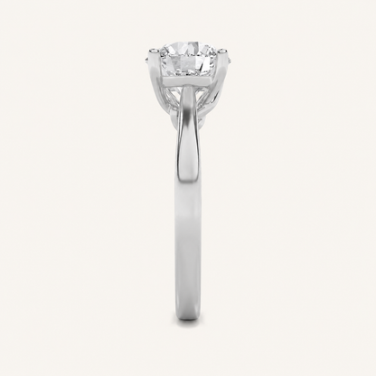 3CT Round Cut Lab Grown Diamond Solitaire Ring