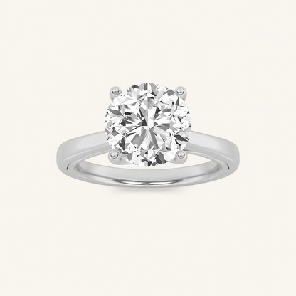 3CT Round Cut Lab Grown Diamond Solitaire Ring