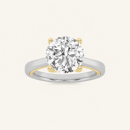3CT Round Cut Lab Grown Diamond Solitaire Ring
