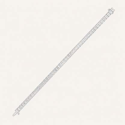 16.75CT Emerald Cut Lab Grown Diamond Tennis Bracelet