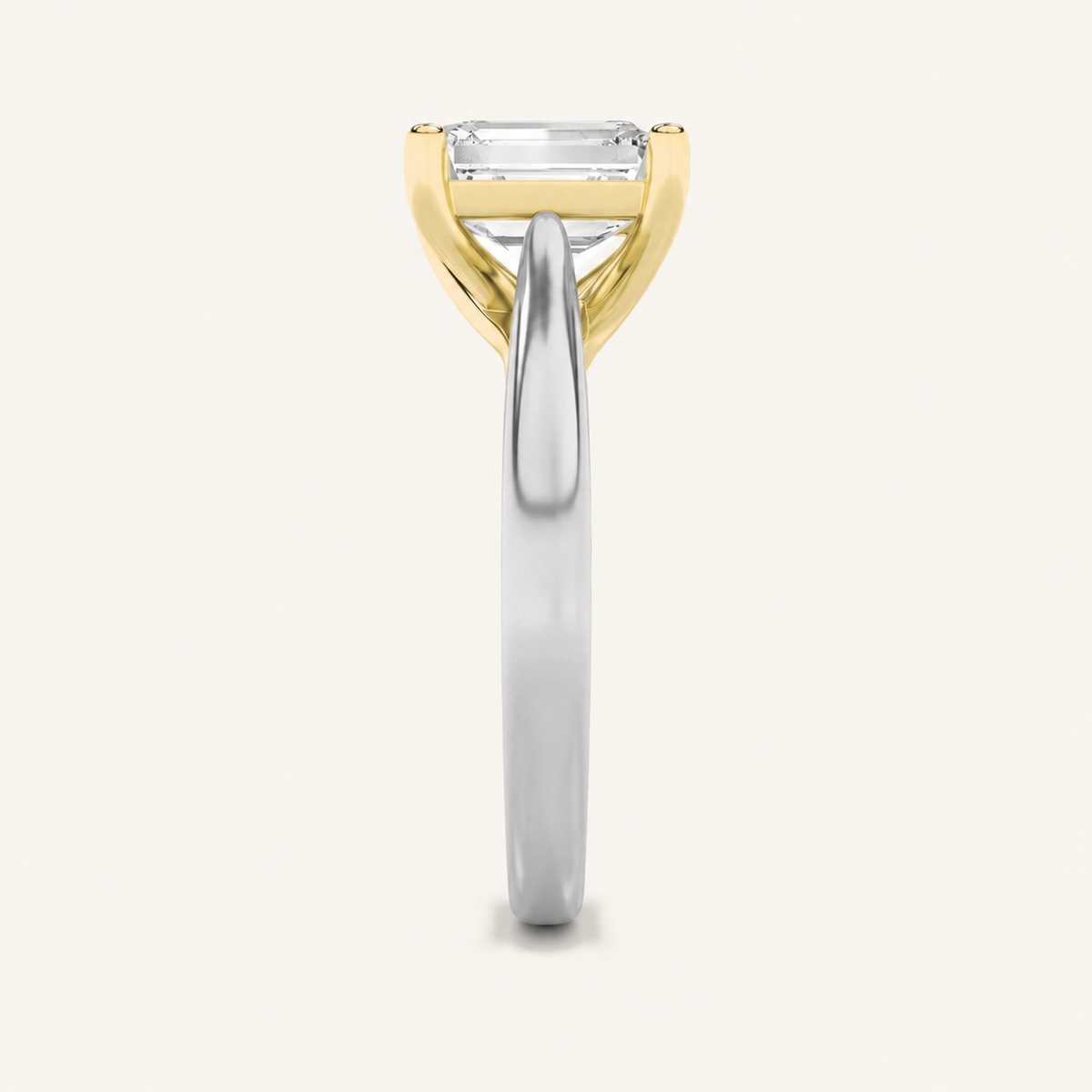 1CT Radiant Cut Lab Grown Diamond Solitaire Ring