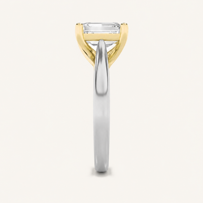 1CT Radiant Cut Lab Grown Diamond Solitaire Ring