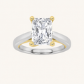 1CT Radiant Cut Lab Grown Diamond Solitaire Ring
