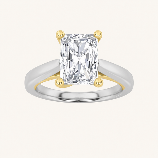 1CT Radiant Cut Lab Grown Diamond Solitaire Ring