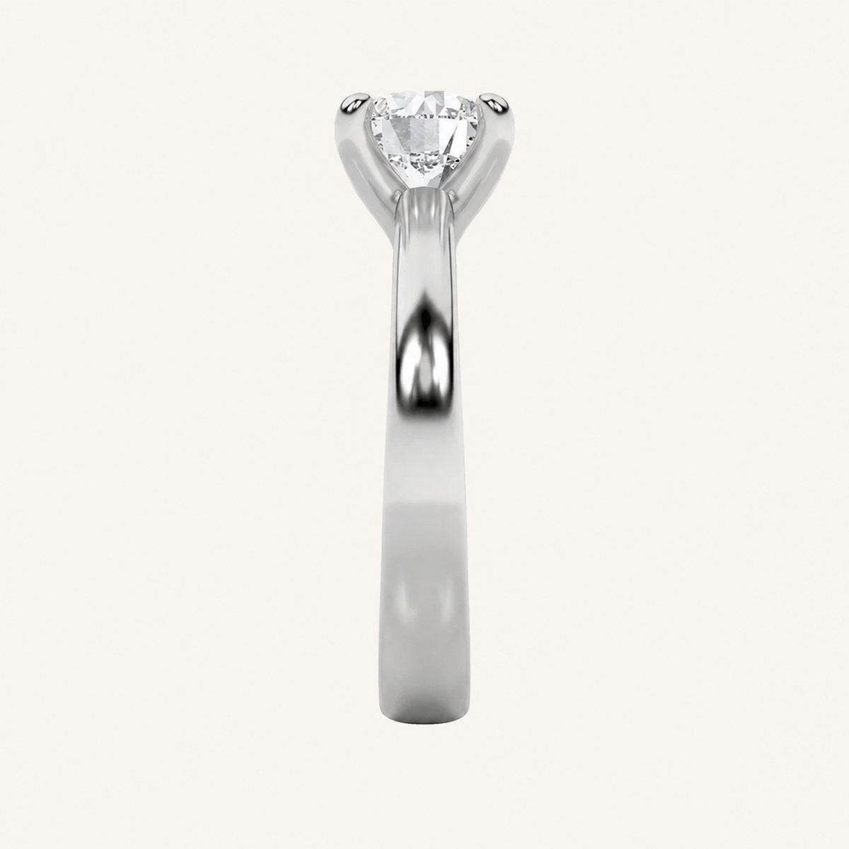0.75CT Round Cut Lab Grown Diamond Solitaire Ring