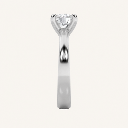 0.75CT Round Cut Lab Grown Diamond Solitaire Ring